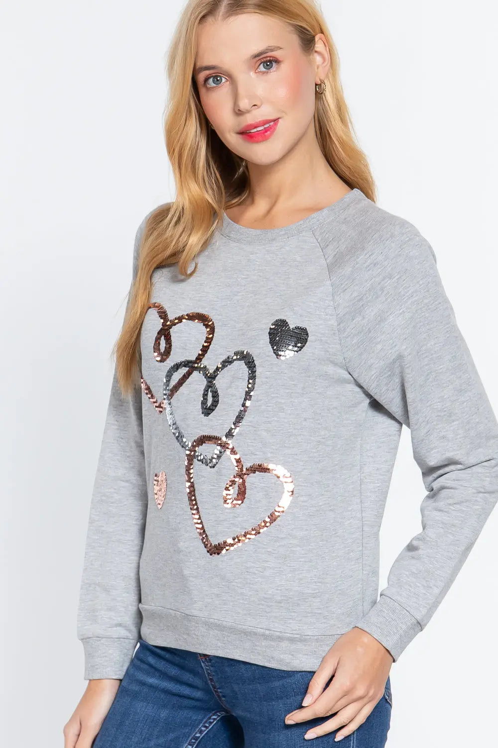 Sequins French Terry Pullover Top - Image #3