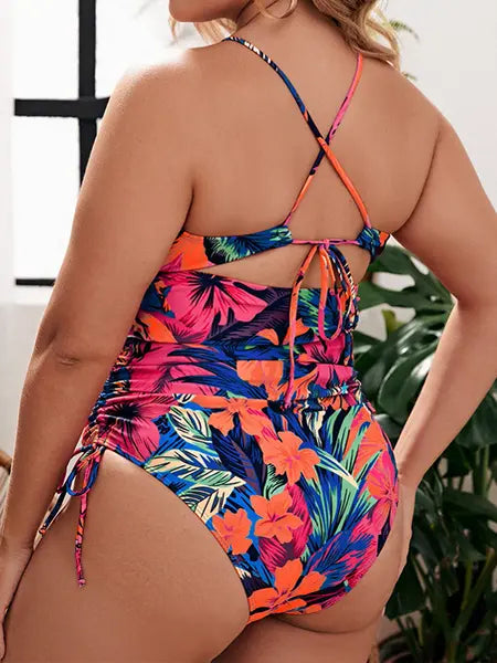 Plus Size Swimwear Printed Bikini Swimsuit Summer Holiday HW5C5ULS3Y - Image #2