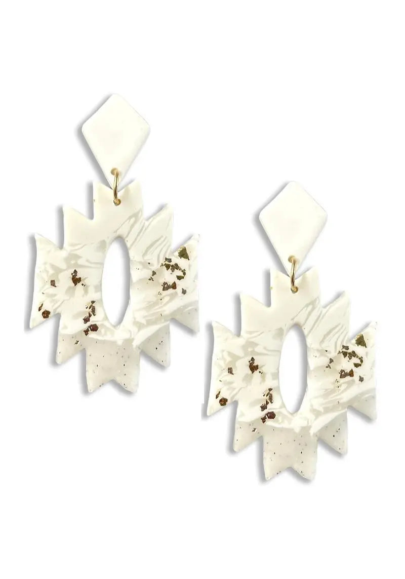 Rodeo western aztec shape dangle earring - Image #2