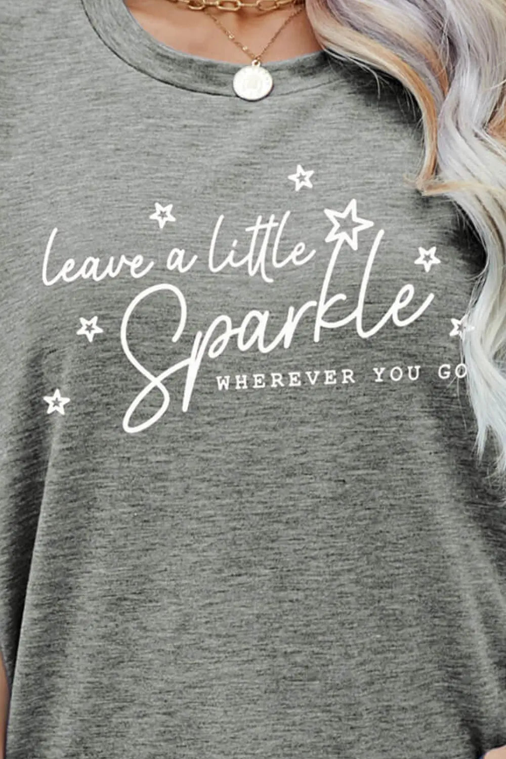 LEAVE A LITTLE SPARKLE WHEREVER YOU GO Tee Shirt - Image #3
