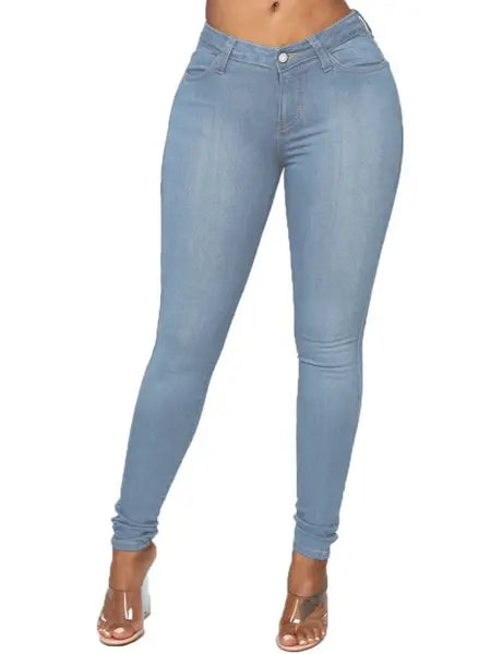 High Waisted Super Stretchy Jeans - Image #9