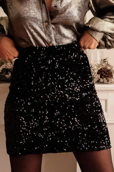 Sequin Mini Skirt - Image #2