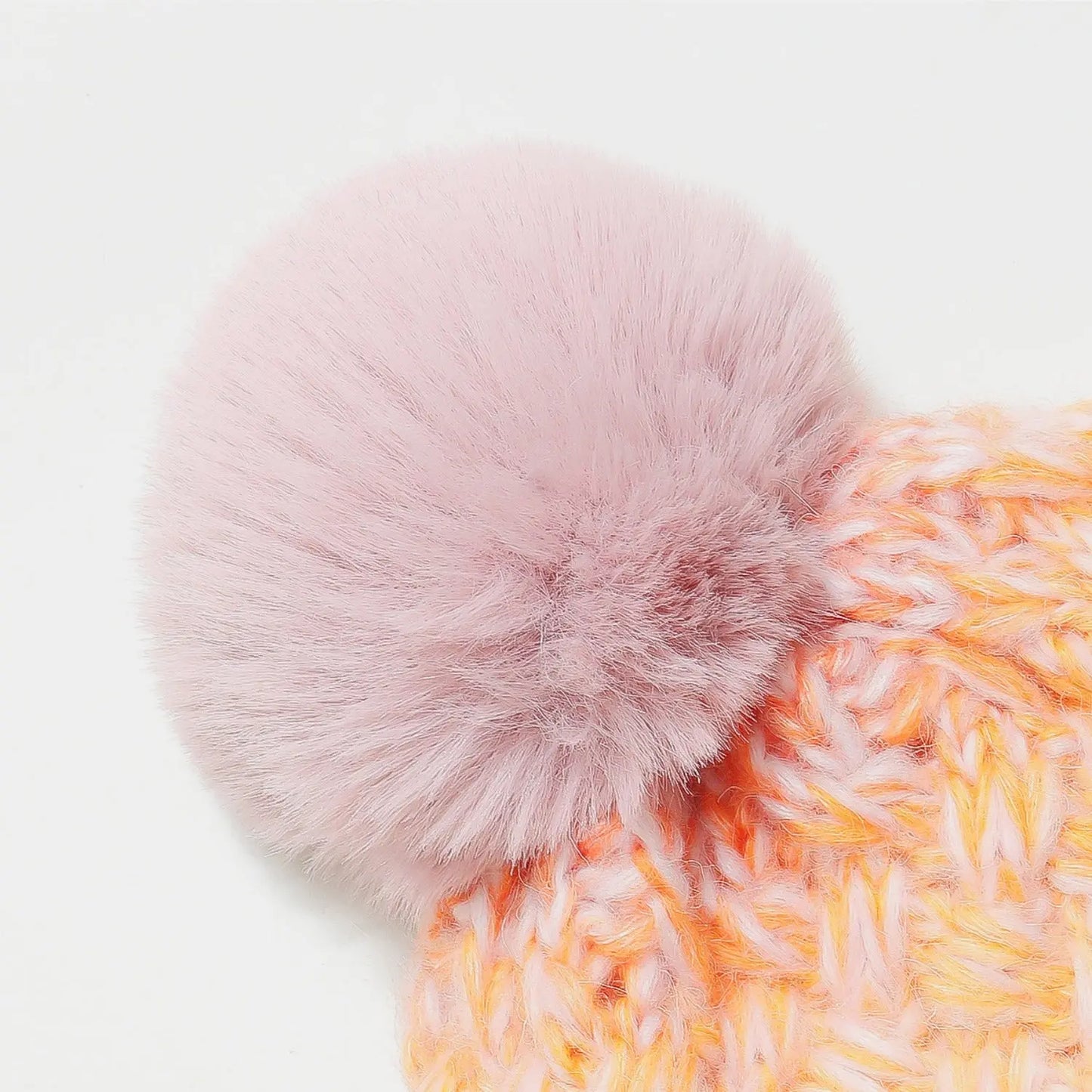 Gradient Knit Hat with Pompom - Image #3