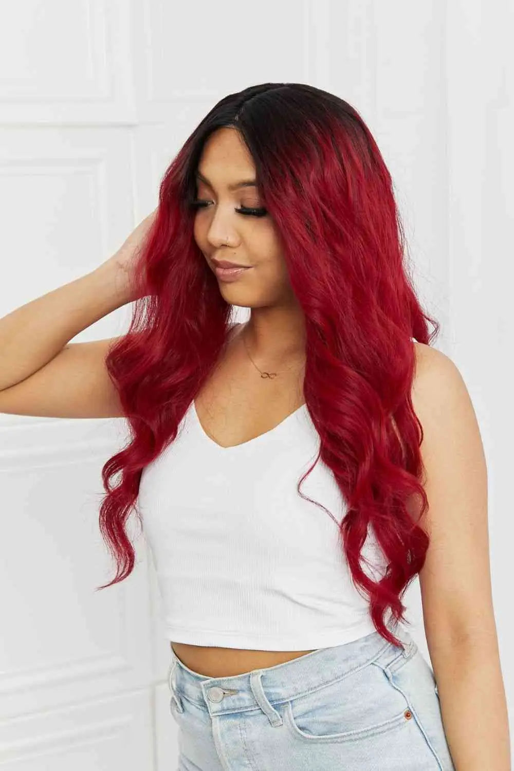 13x2" Lace Front Wigs Synthetic Wave 24" 150% Density - Image #4