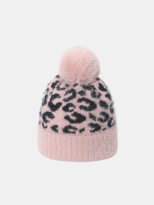 Leopard Hat with Pompom - Image #1