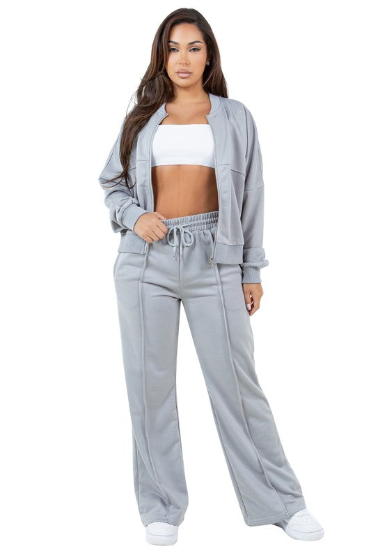 WOMEN FASHION SWEATSUIT 2 PC PANT SET