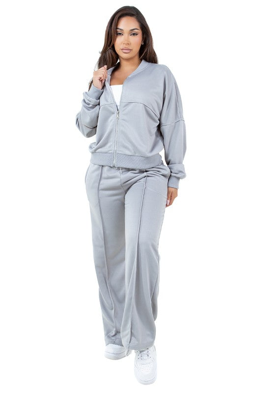 WOMEN FASHION SWEATSUIT 2 PC PANT SET