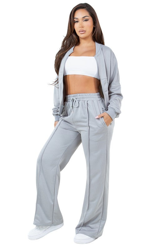 WOMEN FASHION SWEATSUIT 2 PC PANT SET