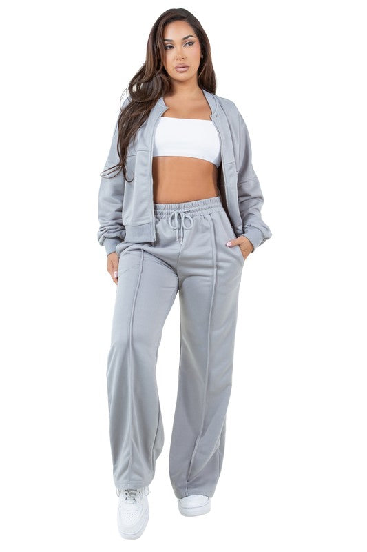 WOMEN FASHION SWEATSUIT 2 PC PANT SET