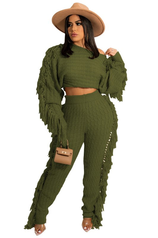 2 PC SWEATER PANTS SET