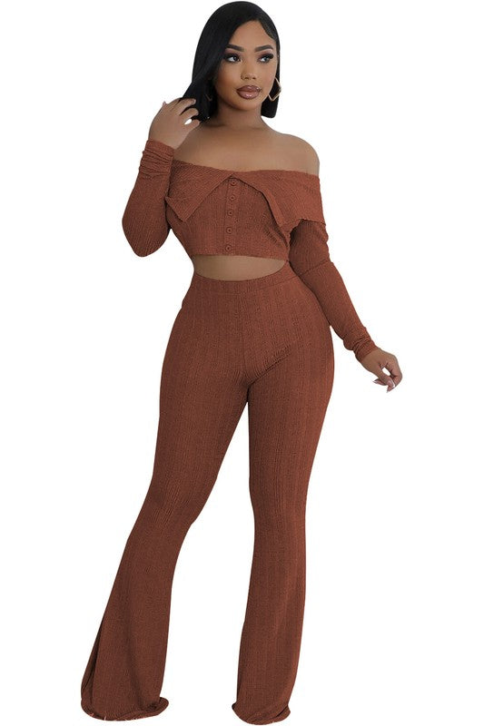 WOMEN FASHION TWO PIECE PANTS SET