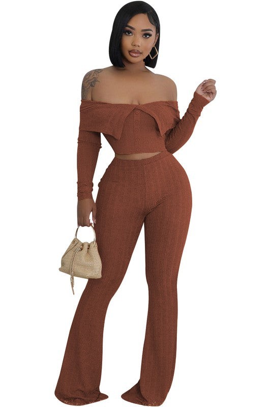 WOMEN FASHION TWO PIECE PANTS SET