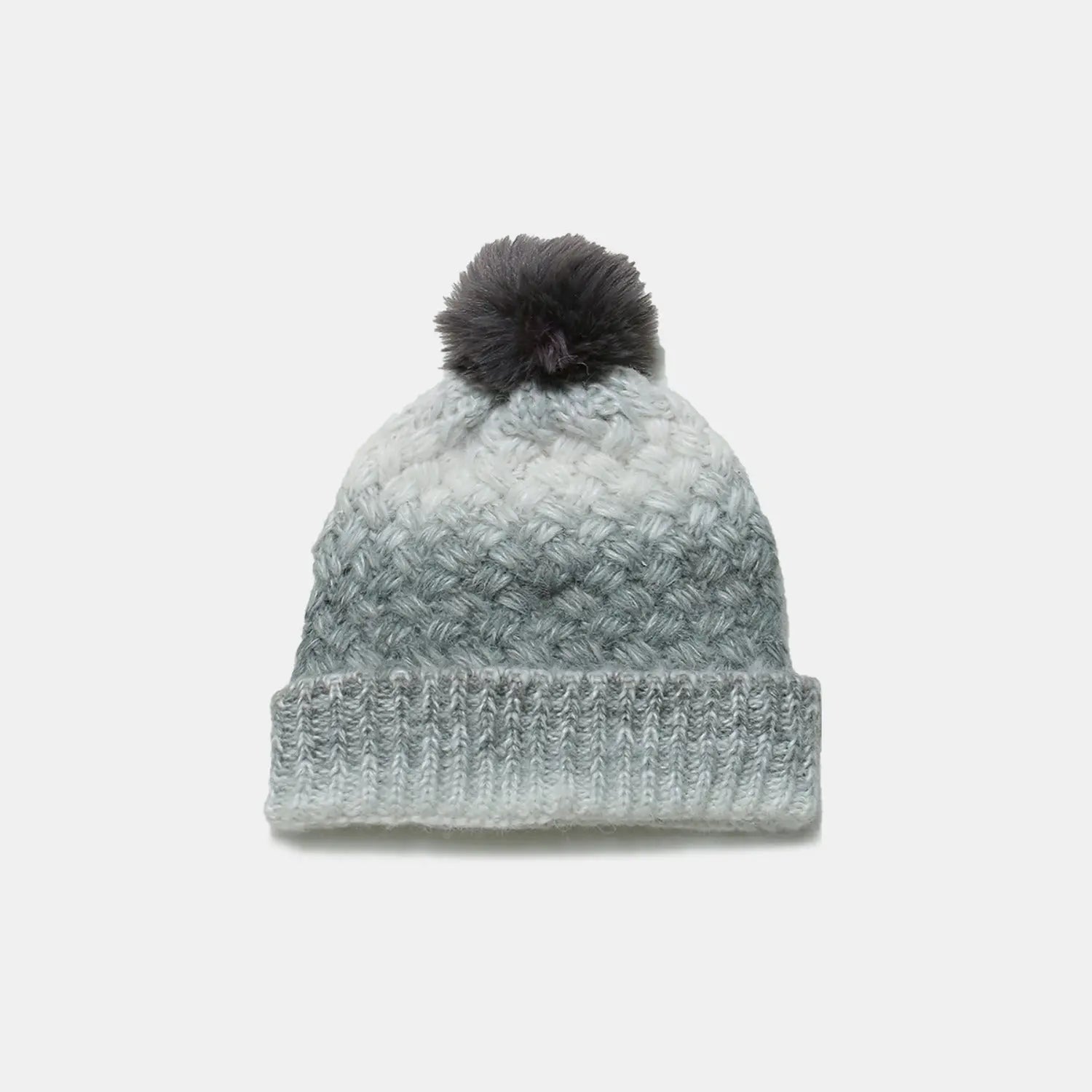 Gradient Knit Hat with Pompom - Image #13