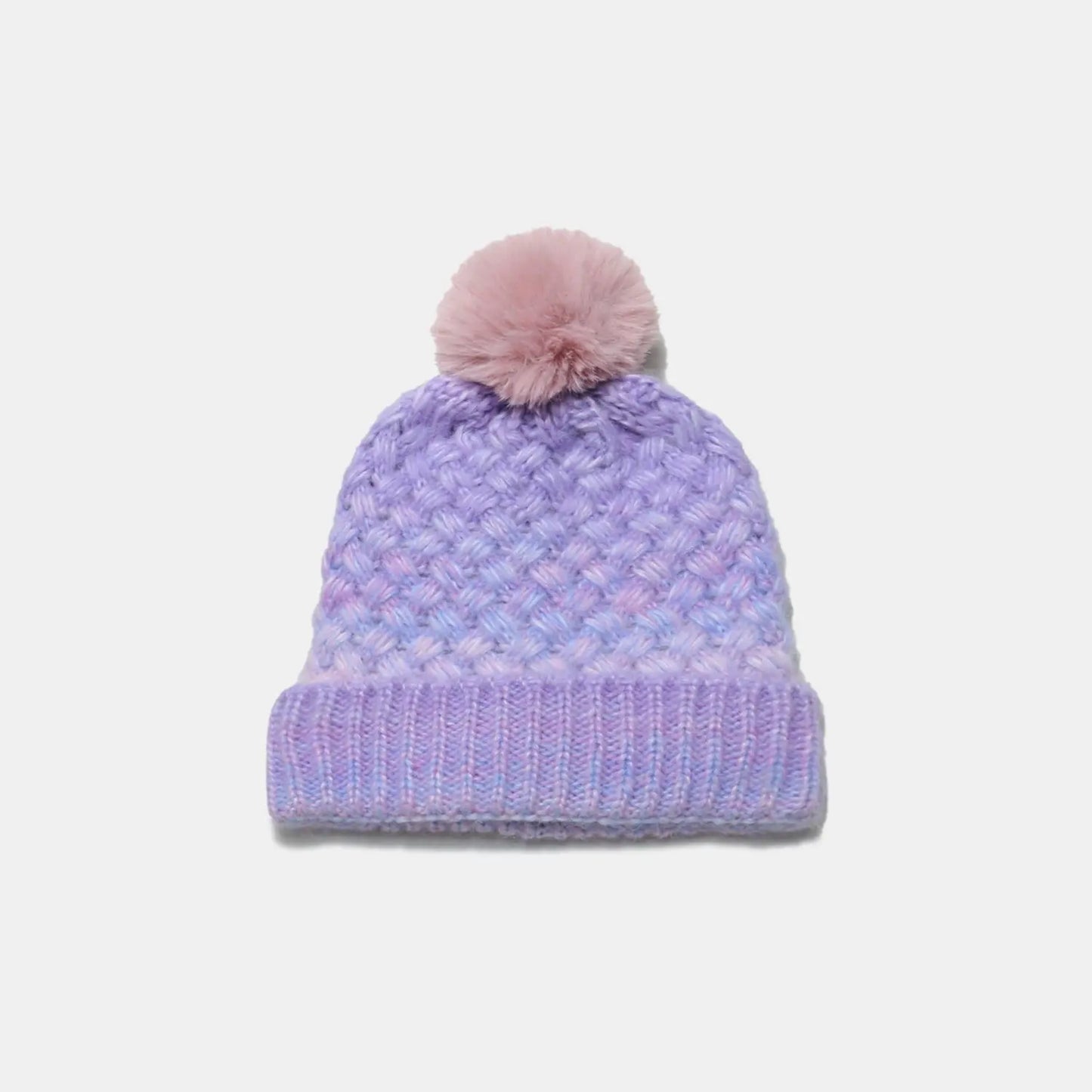 Gradient Knit Hat with Pompom - Image #15