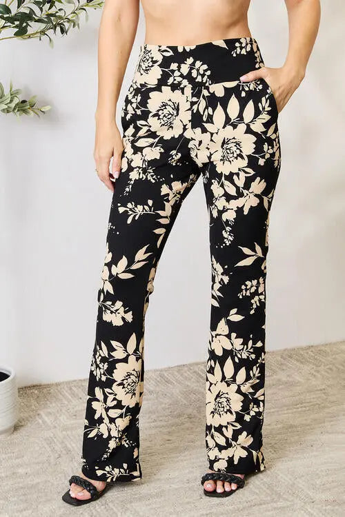 Heimish Full Size High Waist Floral Flare Pants - Image #6