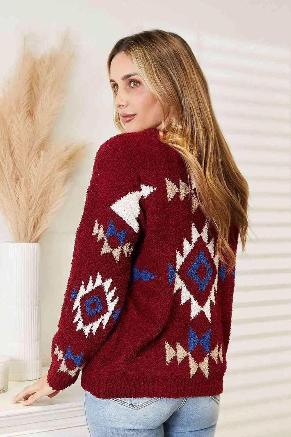 HEYSON Full Size Aztec Soft Fuzzy Sweater - Image #10