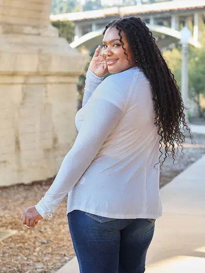Basic Bae Full Size Round Neck Long Sleeve T-Shirt - Image #6