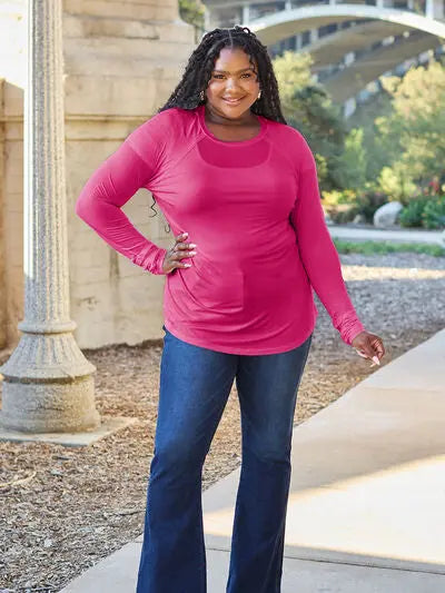 Basic Bae Full Size Round Neck Long Sleeve T-Shirt - Image #19