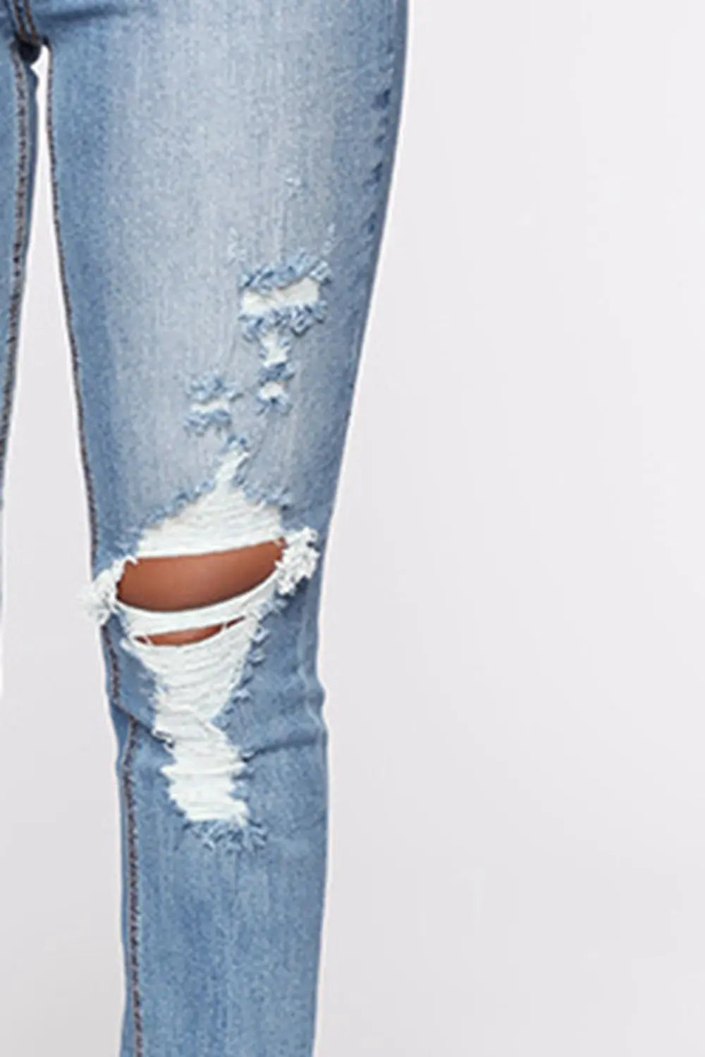 Distressed Slit Jeans - Image #3