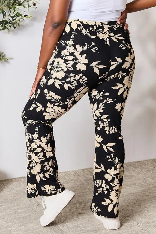 Heimish Full Size High Waist Floral Flare Pants - Image #3