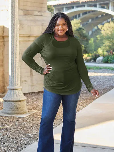 Basic Bae Full Size Round Neck Long Sleeve T-Shirt - Image #15