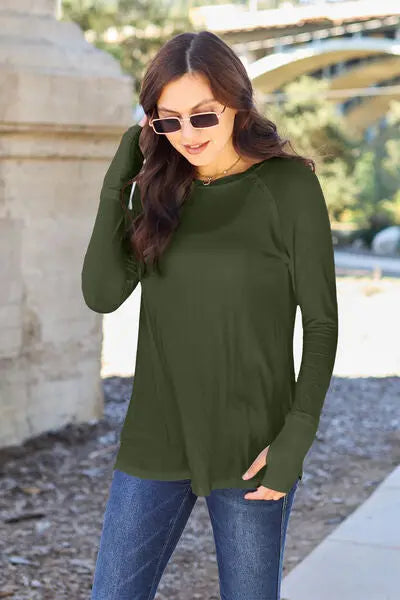 Basic Bae Full Size Round Neck Long Sleeve T-Shirt - Image #13