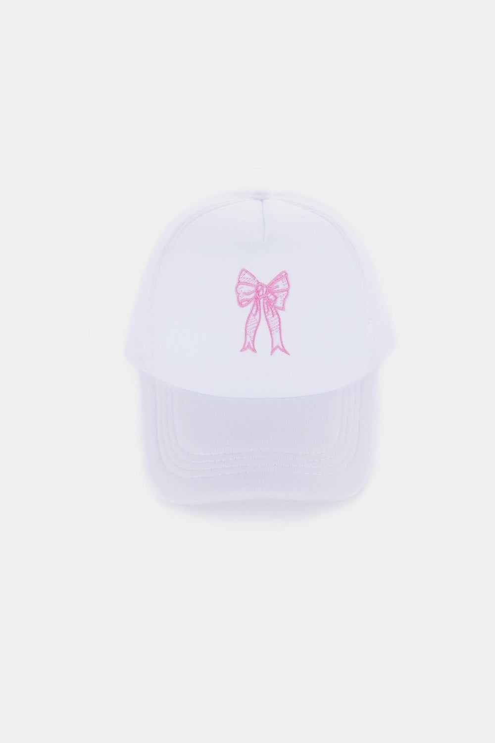 Zenana Ribbon Bow Embroidery Trucker Hat