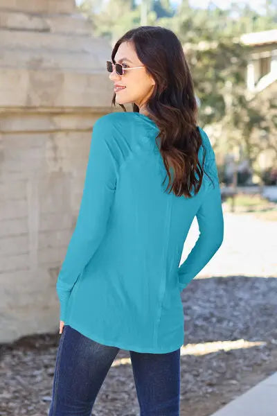 Basic Bae Full Size Round Neck Long Sleeve T-Shirt - Image #22