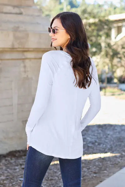 Basic Bae Full Size Round Neck Long Sleeve T-Shirt - Image #3