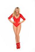 MESH AND LACE TEDDY W/ ANKLETS