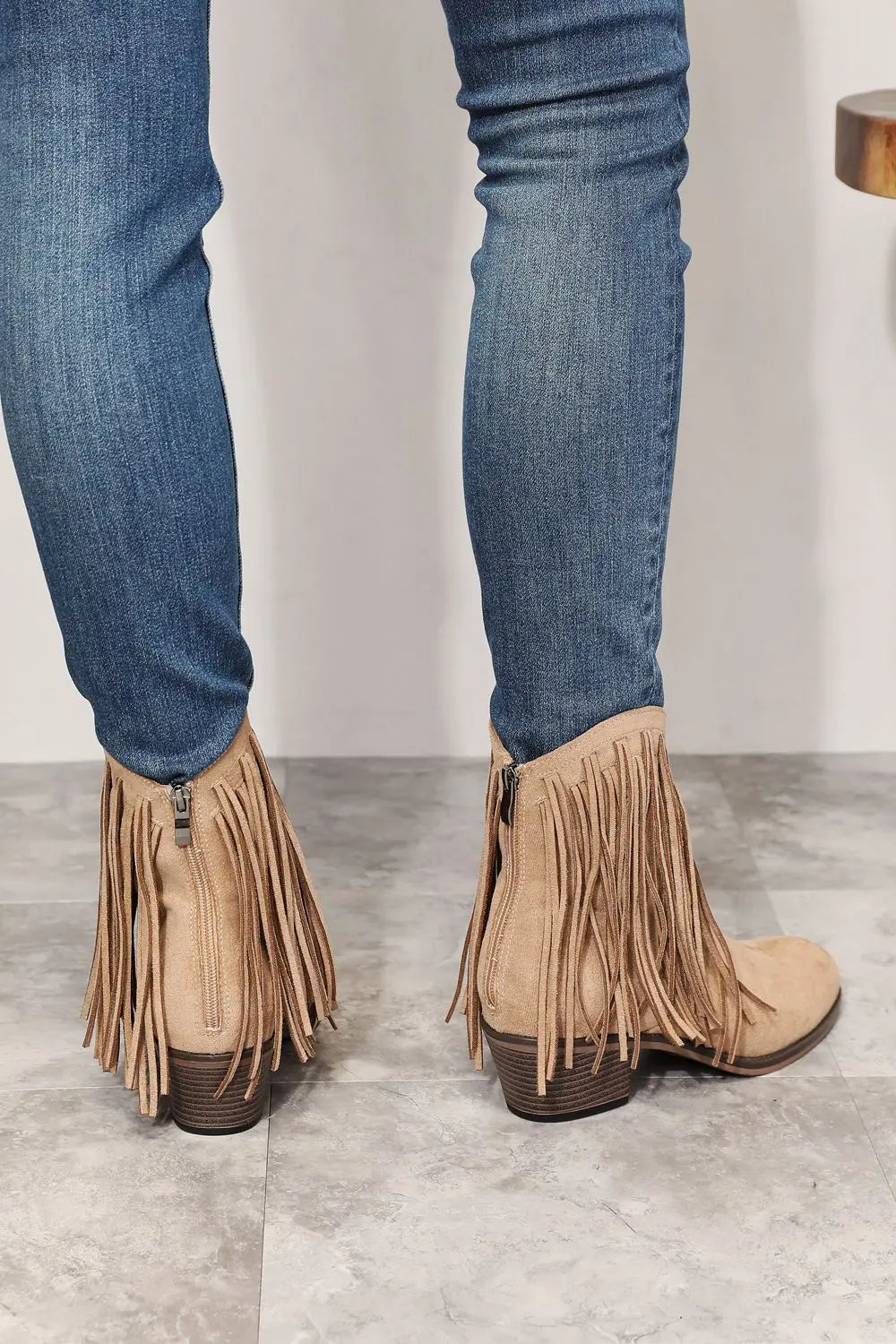 Legend Women's Fringe Cowboy Western Ankle Boots - Image #5
