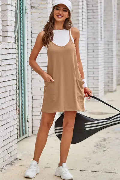 Scoop Neck Cami Dress and Shorts Set - Image #27