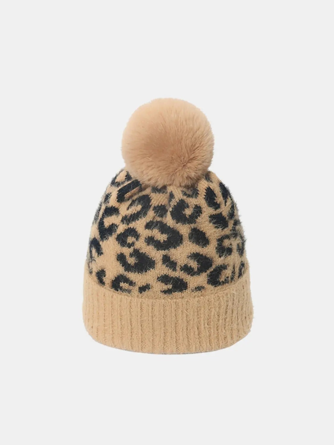 Leopard Hat with Pompom - Image #5