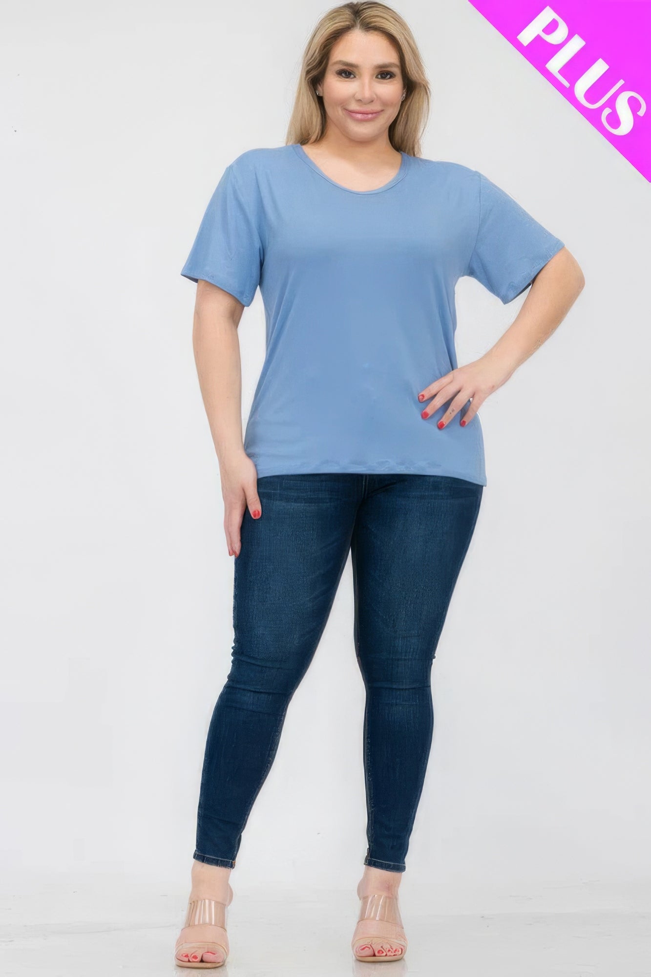 Plus Size Basic Short Sleeve T-shirt