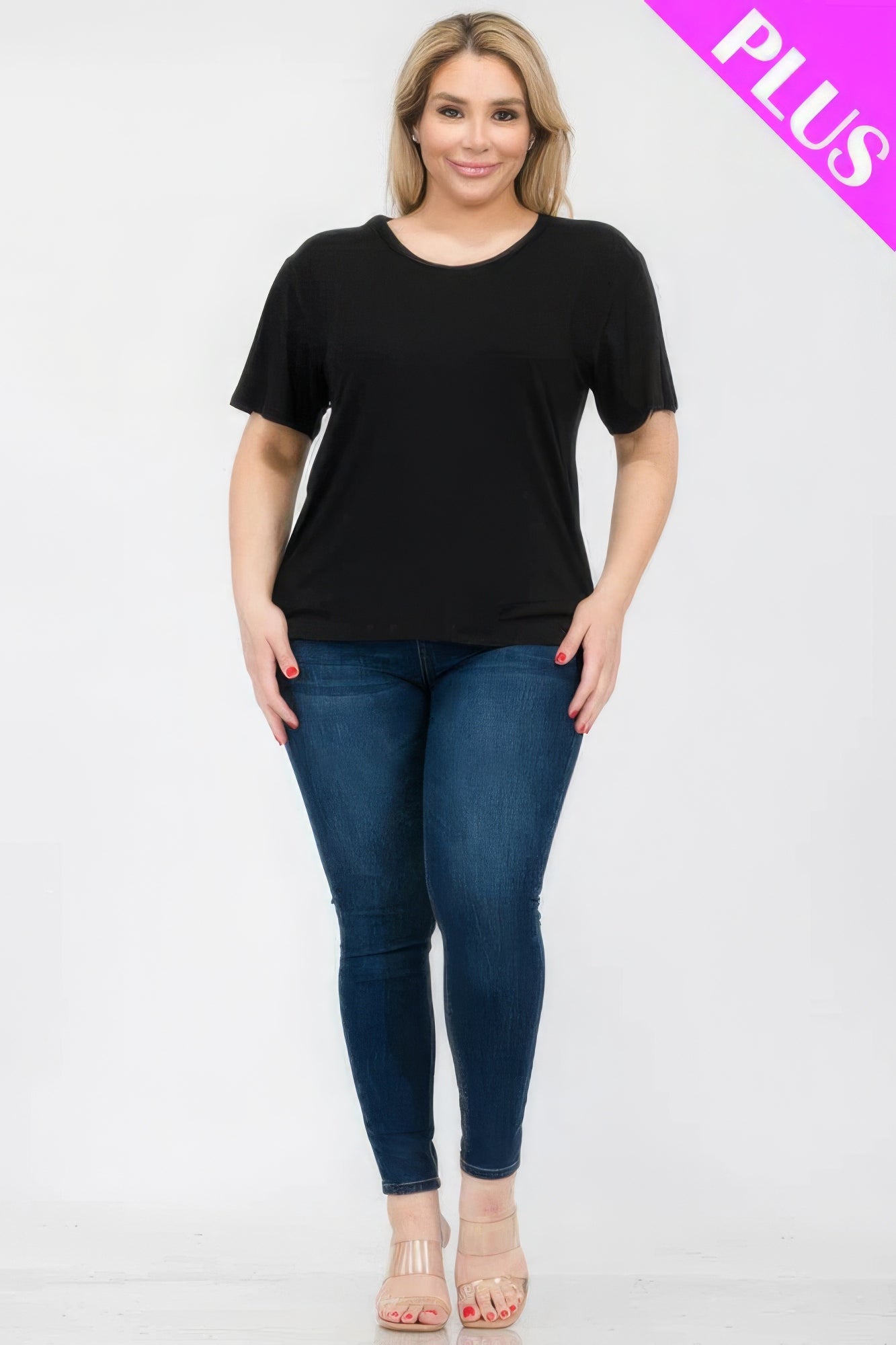 Plus Size Basic Short Sleeve T-shirt