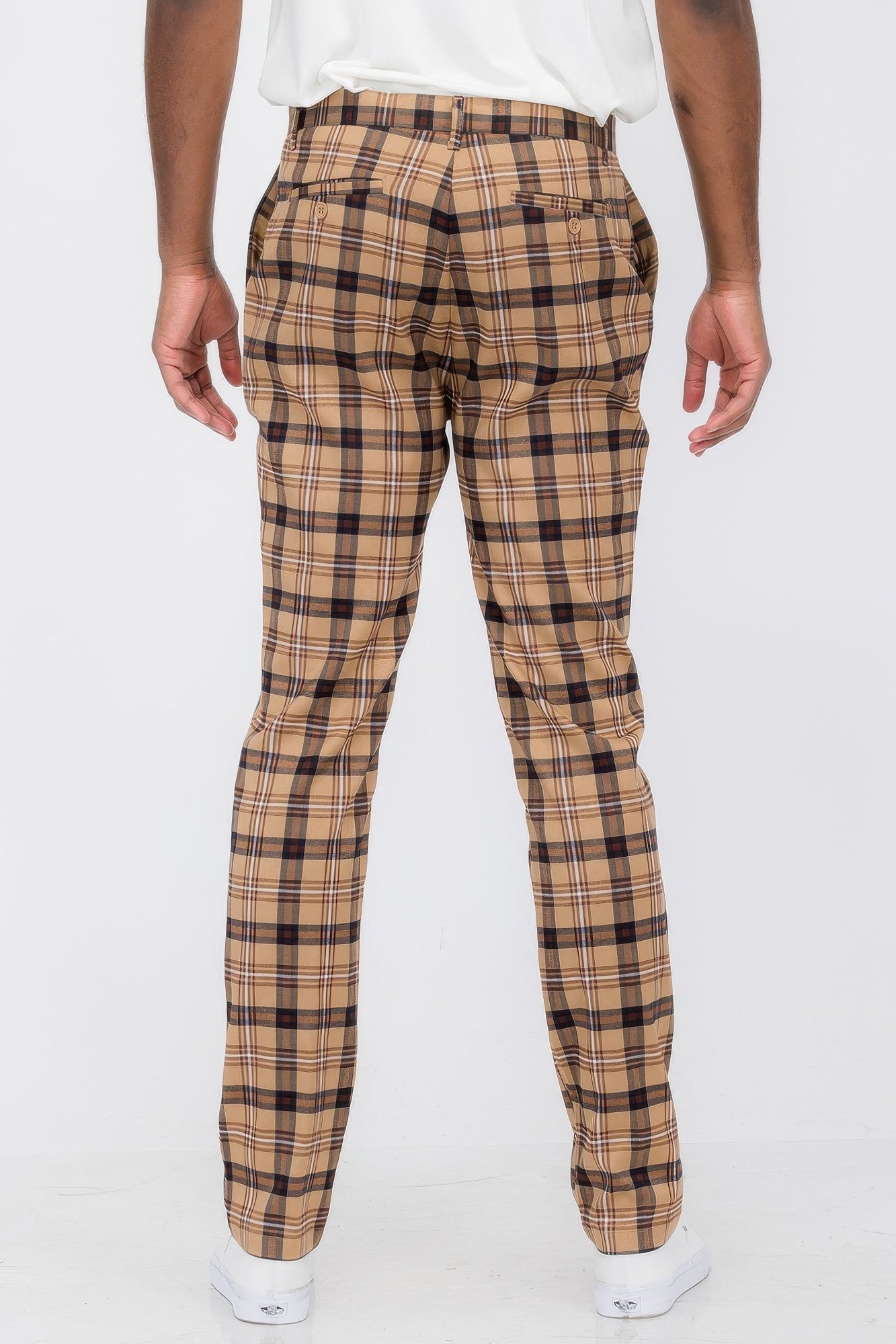 Mens Plaid Trouser Pants