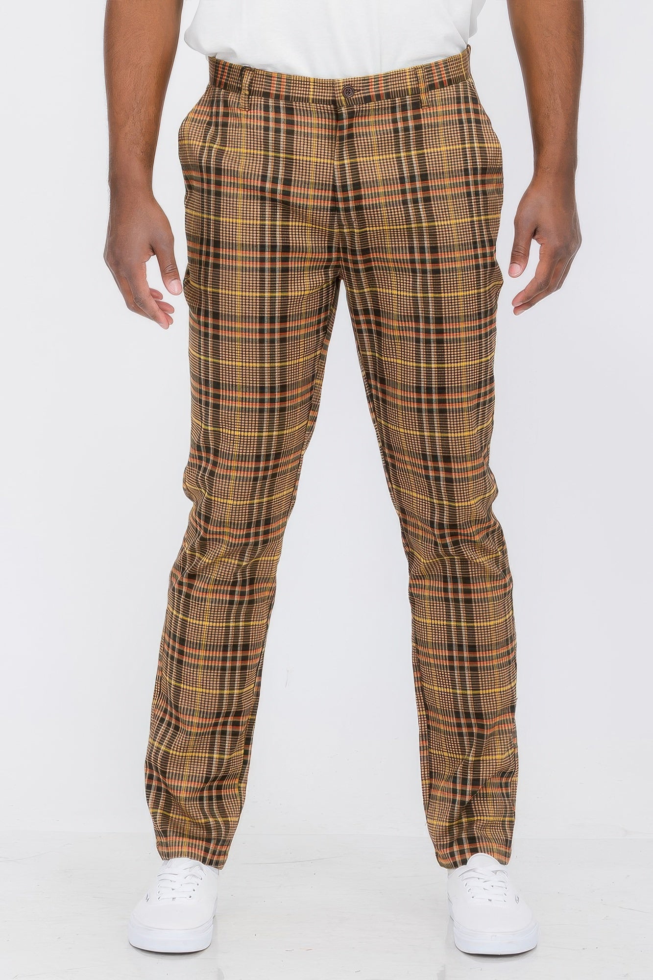 Mens Plaid Trouser Pants