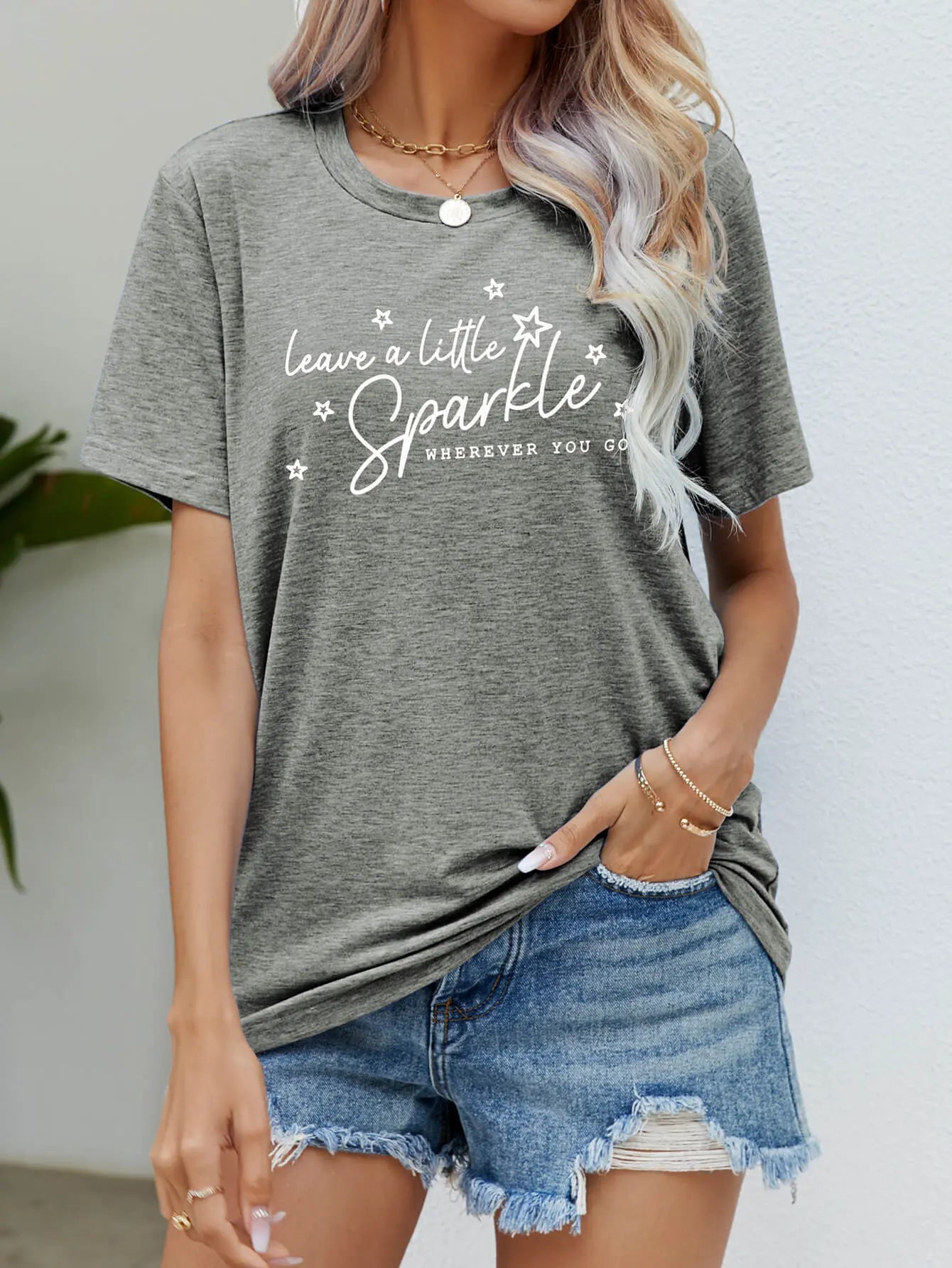 LEAVE A LITTLE SPARKLE WHEREVER YOU GO Tee Shirt - Image #1