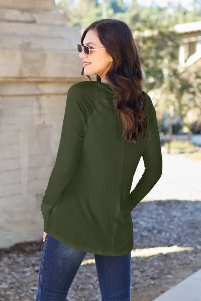 Basic Bae Full Size Round Neck Long Sleeve T-Shirt - Image #14