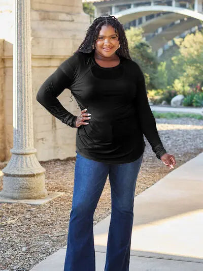 Basic Bae Full Size Round Neck Long Sleeve T-Shirt - Image #11