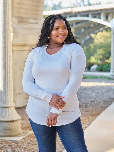 Basic Bae Full Size Round Neck Long Sleeve T-Shirt - Image #5
