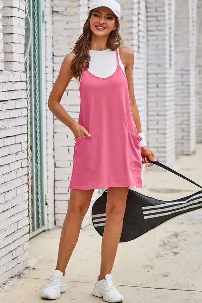 Scoop Neck Cami Dress and Shorts Set - Image #9