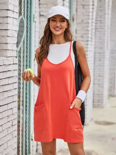 Scoop Neck Cami Dress and Shorts Set - Image #7