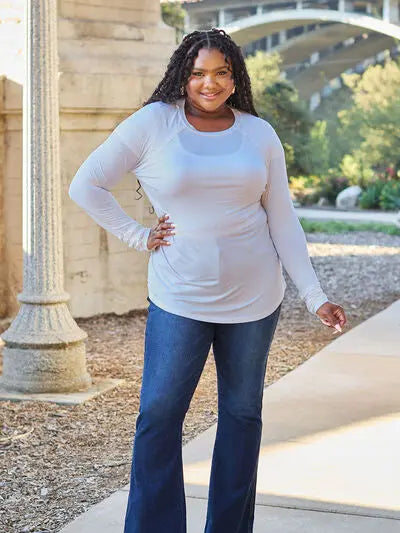 Basic Bae Full Size Round Neck Long Sleeve T-Shirt - Image #4