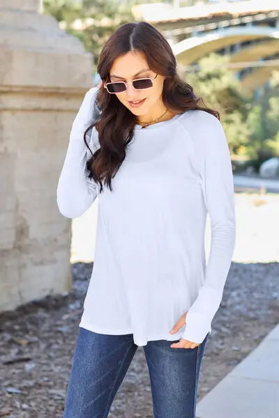 Basic Bae Full Size Round Neck Long Sleeve T-Shirt - Image #2