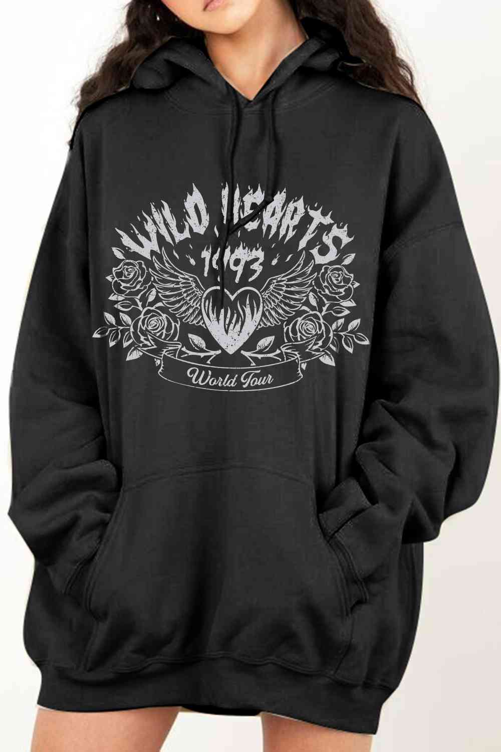 Simply Love Simply Love Full Size WILD HEARTS 1993 WORLD TOUR Graphic Hoodie