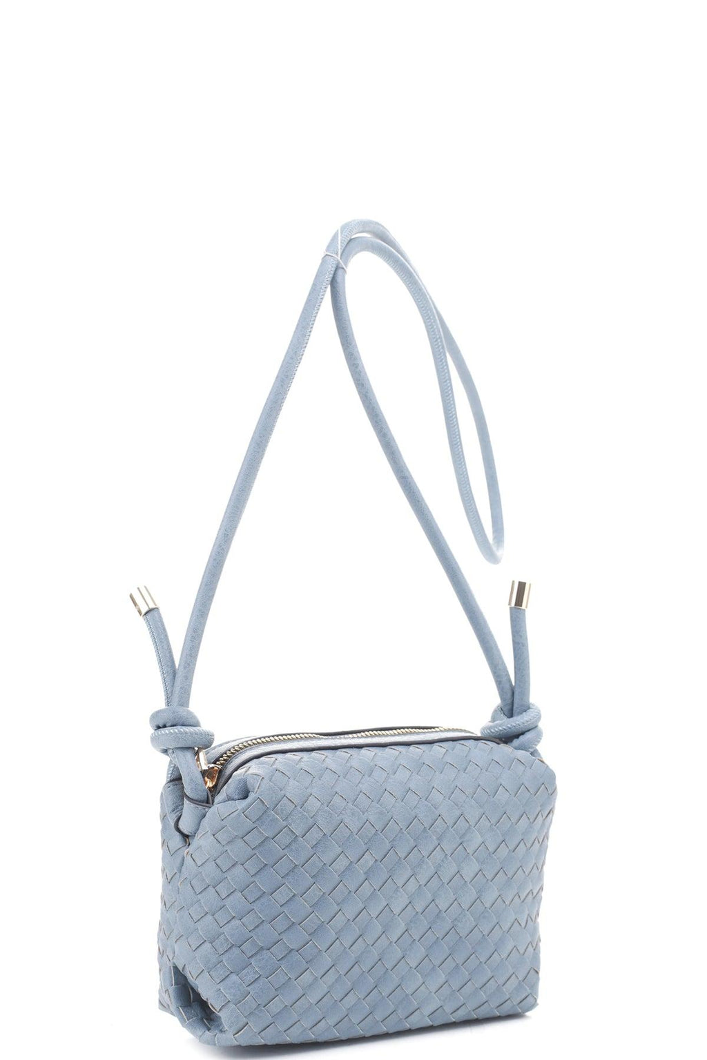 Braid Texture Zipper Crossbody Bag - Image #4