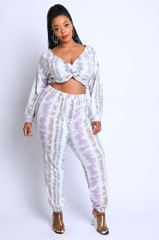 Tie Dye Off Shoulder Set