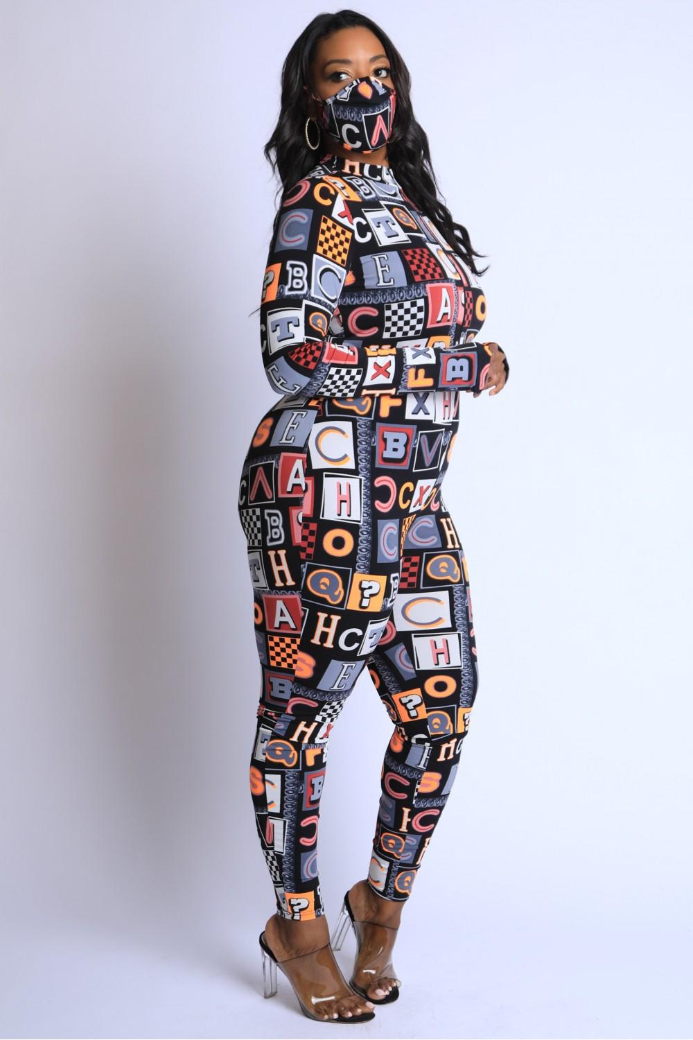 Alphabetically Neon Jumpsuit - Image #2