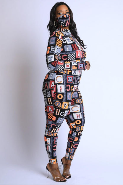 Alphabetically Neon Jumpsuit - Image #2